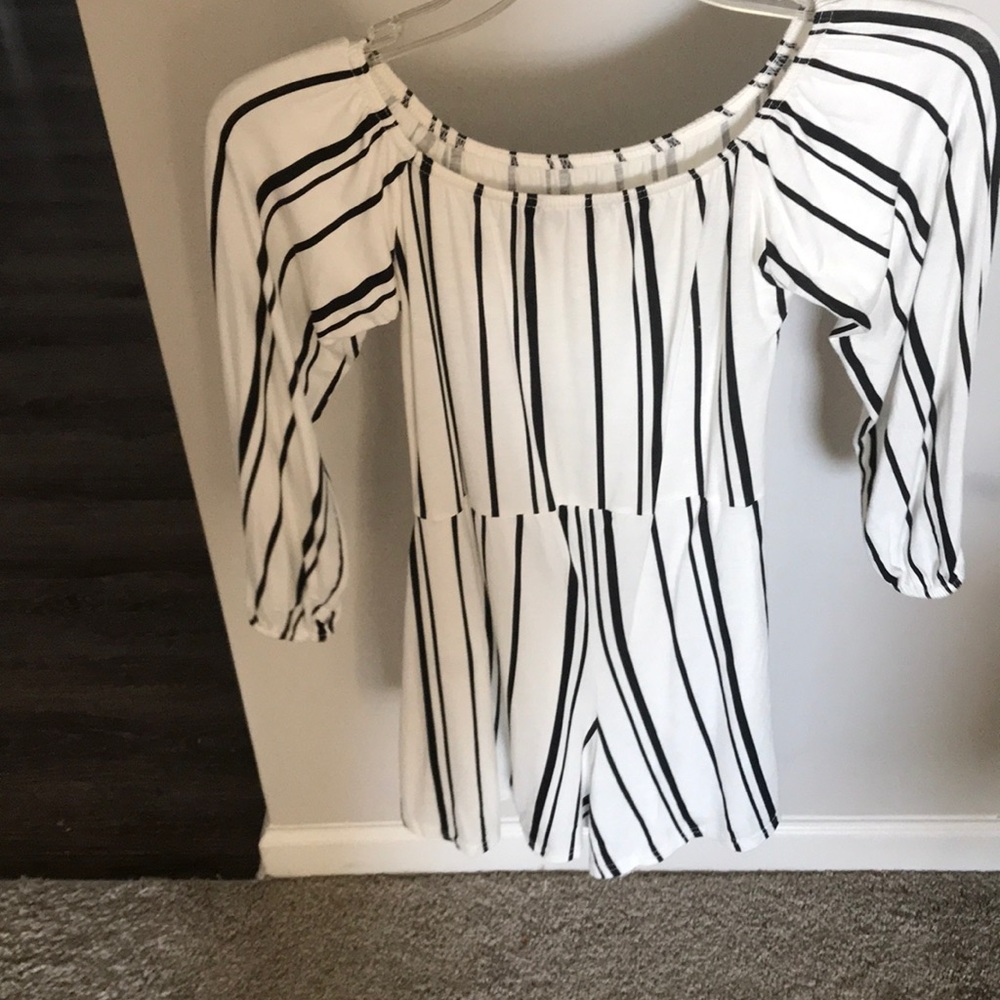 Boohoo off the shoulder romper
